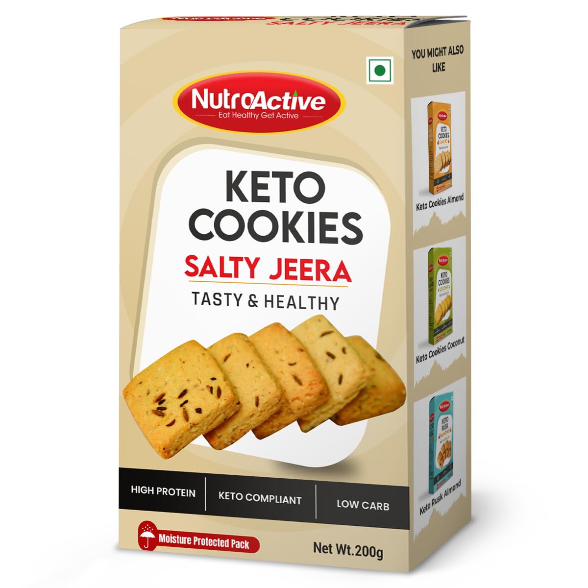 NutroActive Keto Jeera Cookies Salted