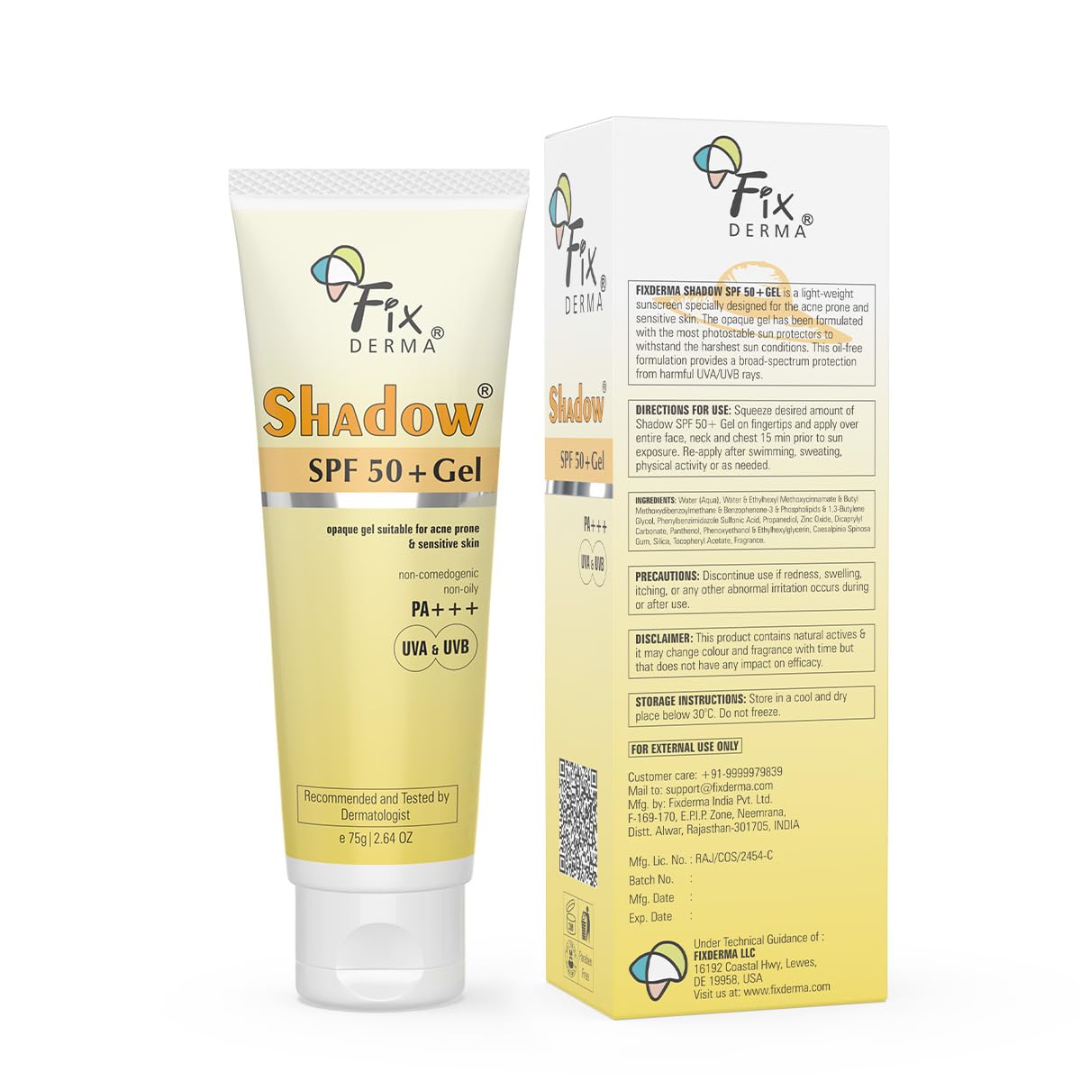 Fixderma Shadow SPF 50+ Gel For Oily Skin