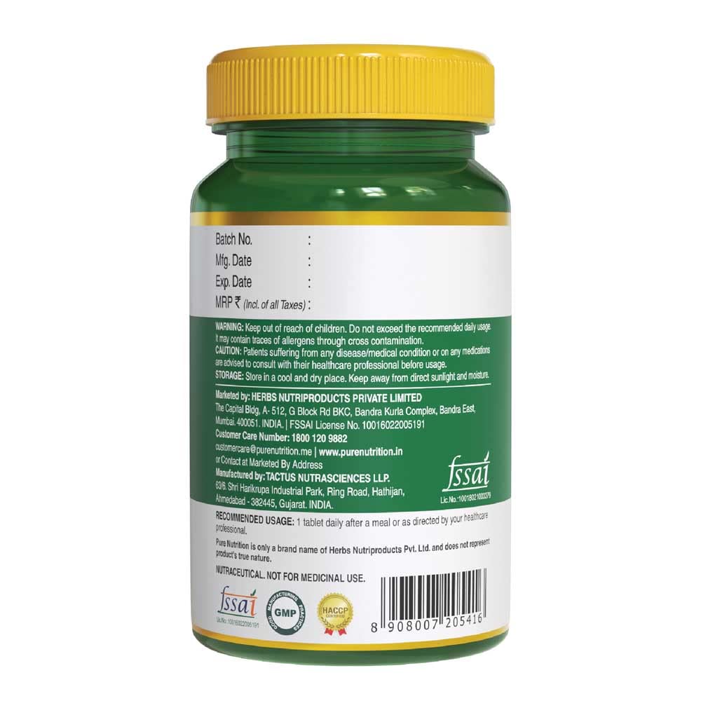Pure Nutrition Vitamin C with Orange Peel & Amla Extract Veg Tablets