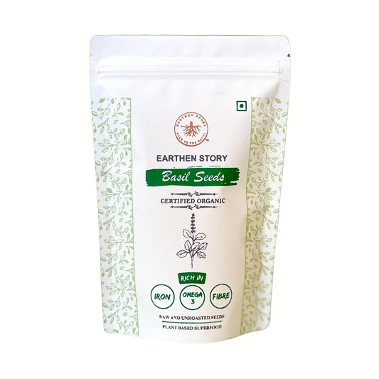Buy Earthen Story Certified Organic Sabja Seeds from DrMediCart, Ship from India to USA