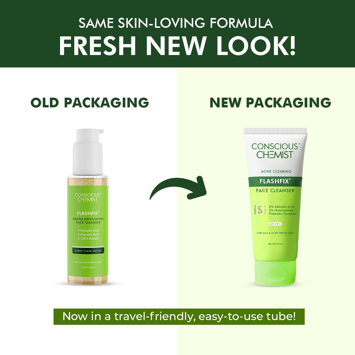 Conscious Chemist Flashfix Gentle Exfoliating Face Cleanser