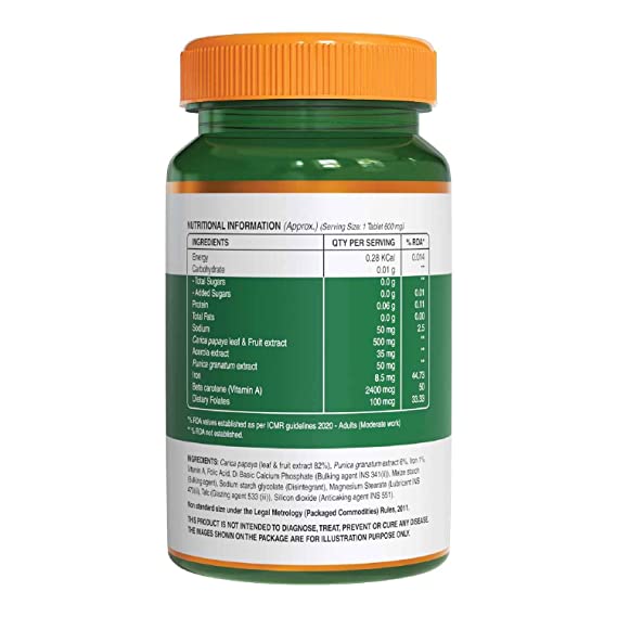 Pure Nutrition Papaya Leaf & Fruit Extract Veg Capsules