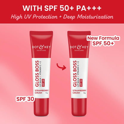 Dot & Key Gloss Boss Strawberry Red Lip Balm