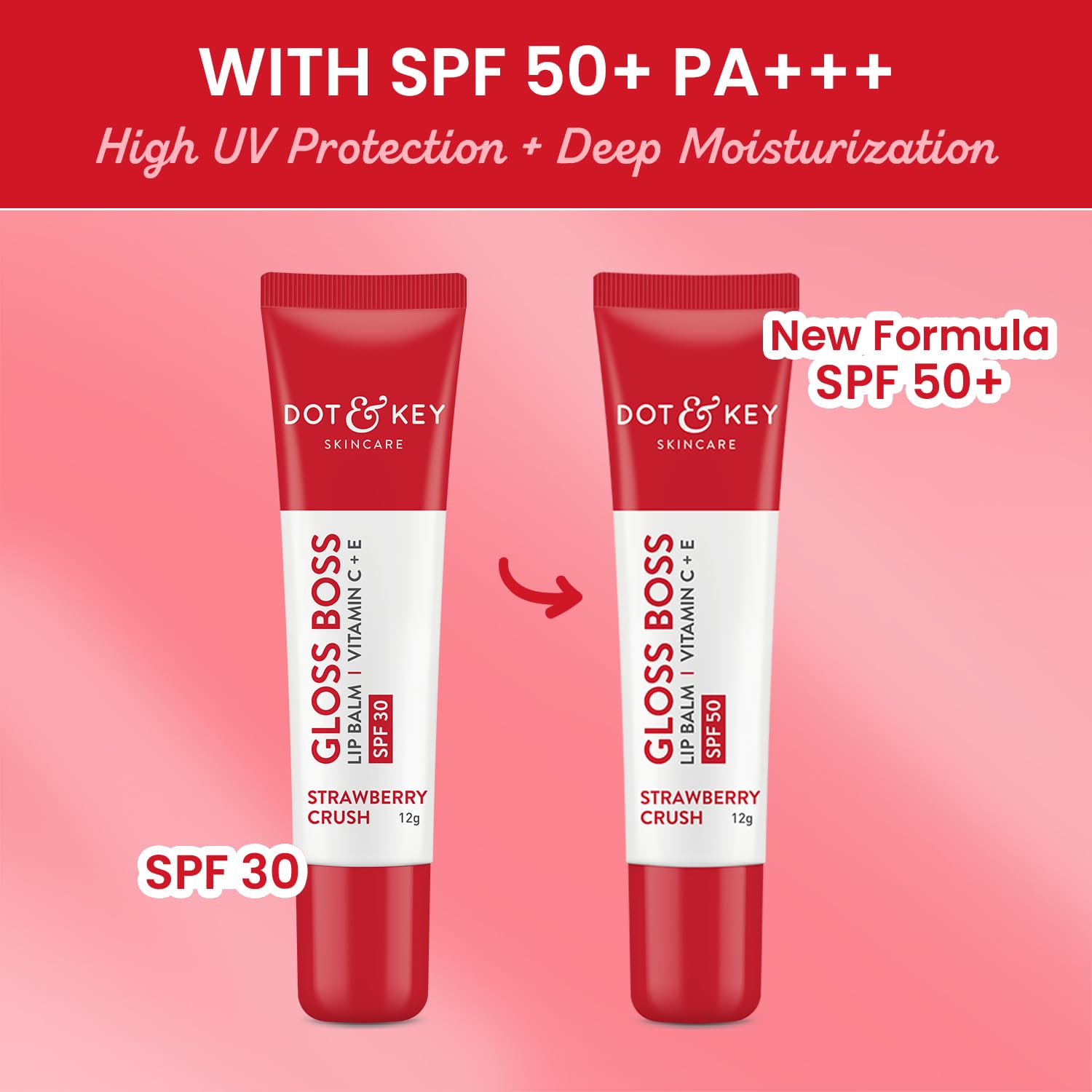 Dot & Key Gloss Boss Strawberry Red Lip Balm