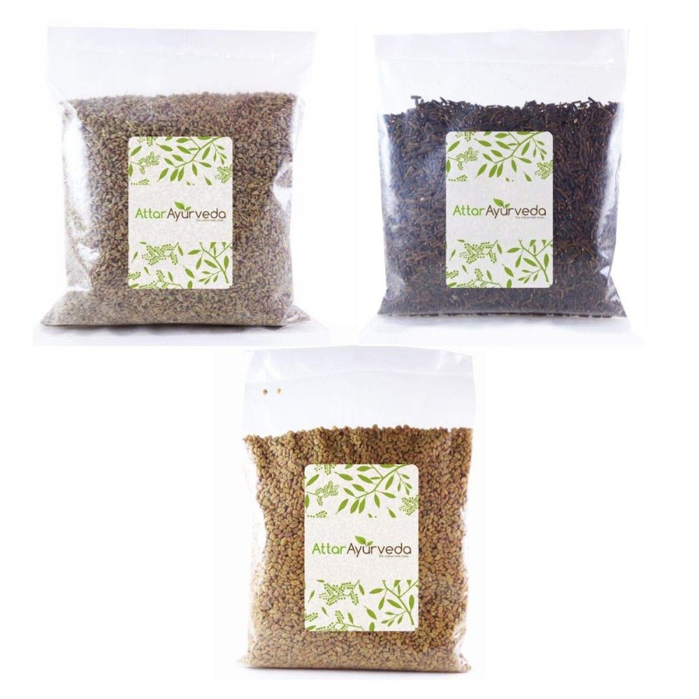 Buy Attar Ayurveda Methi, Ajwain, Kali Jeeri Combo Pack from DrMediCart