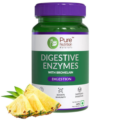 Pure Nutrition Digestive Enzymes with Bromelain Veg Capsules