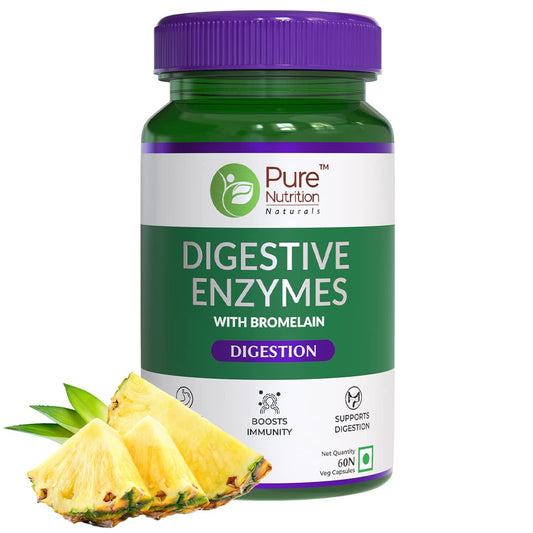 Pure Nutrition Digestive Enzymes with Bromelain Veg Capsules