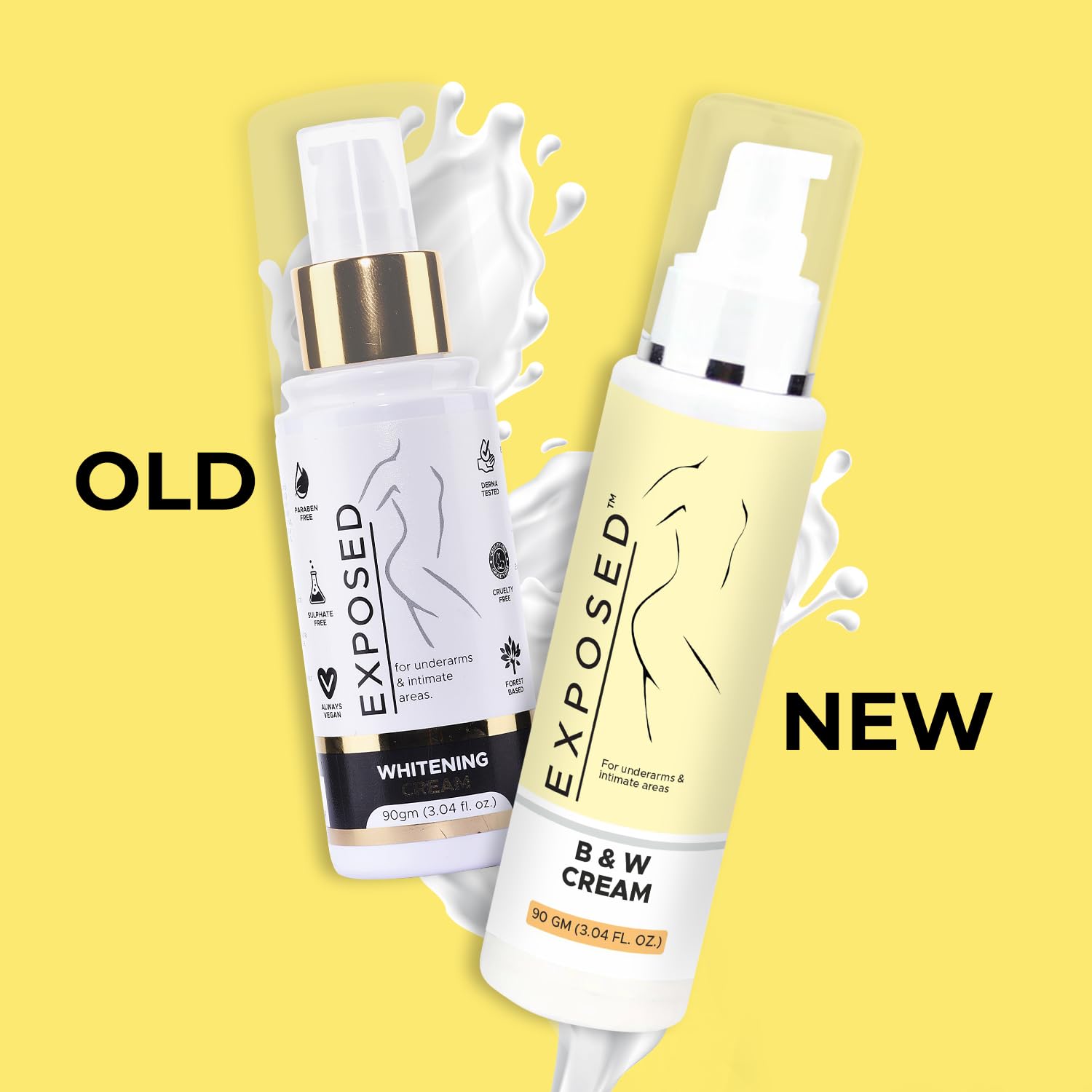 Exposed Whitening Cream For Intimate Areas Dark Underarms Elbows, Neck