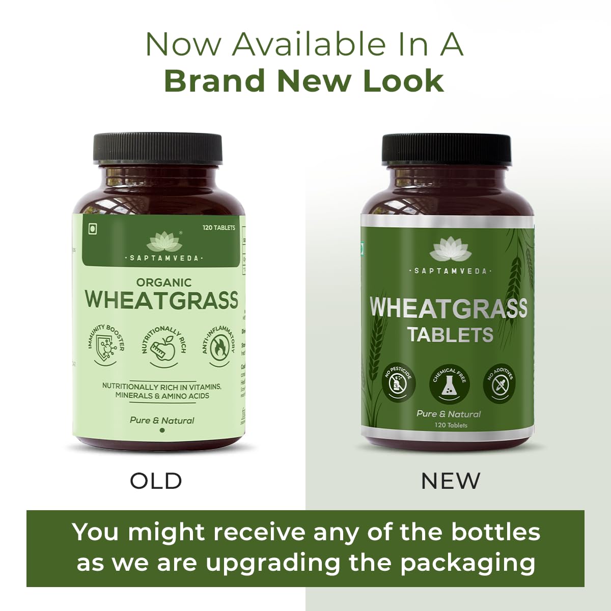 Saptamveda Organic Wheat Grass Tablets