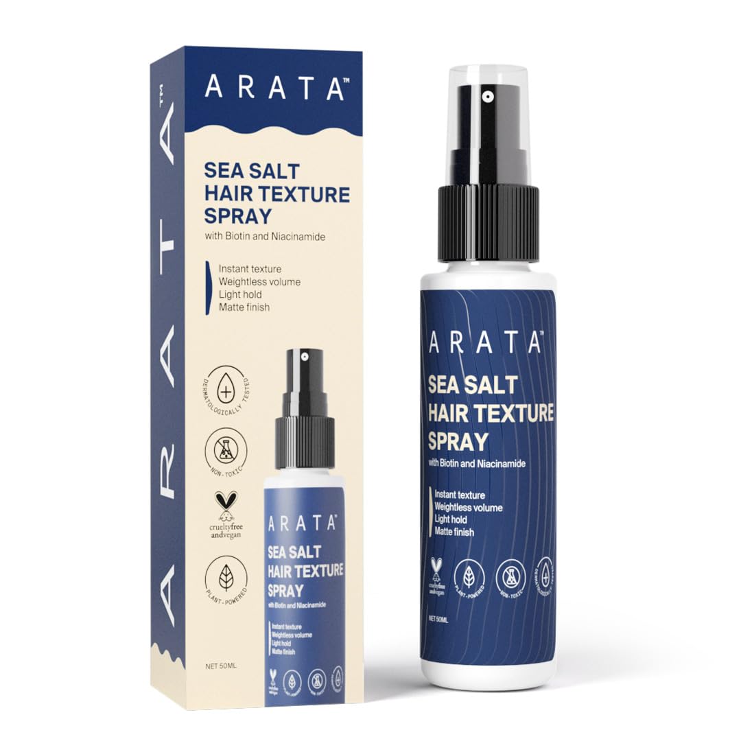 Arata Sea Salt Volumizing Hair Spray Infused with Niacinamide, Biotin & Sea Salt For Instantly Thicker, Full-Bodied Hair
