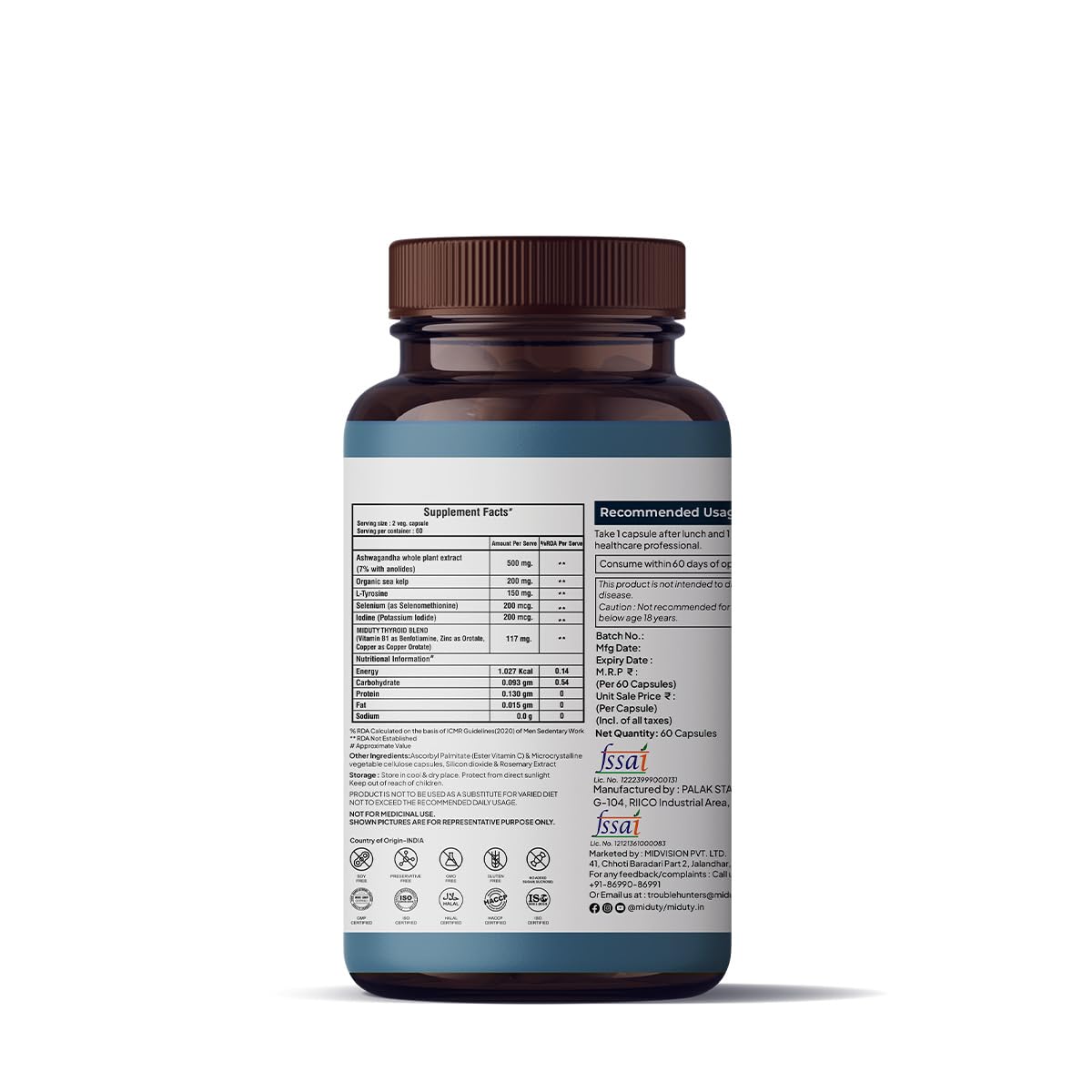 Miduty by Palak Notes Triple Thyroid Care Capsules