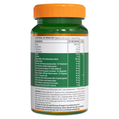 Pure Nutrition Lung Detox with Vitamin C & Grape Seed Extract Veg Capsules