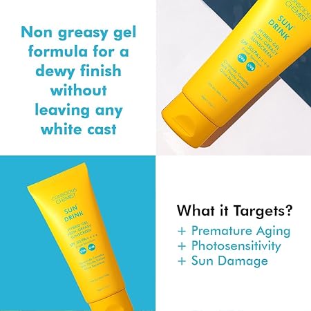 Buy Conscious Chemist Sun Drink Sunscreen Gel SPF 50 from DrMediCart, Ship from India to USA