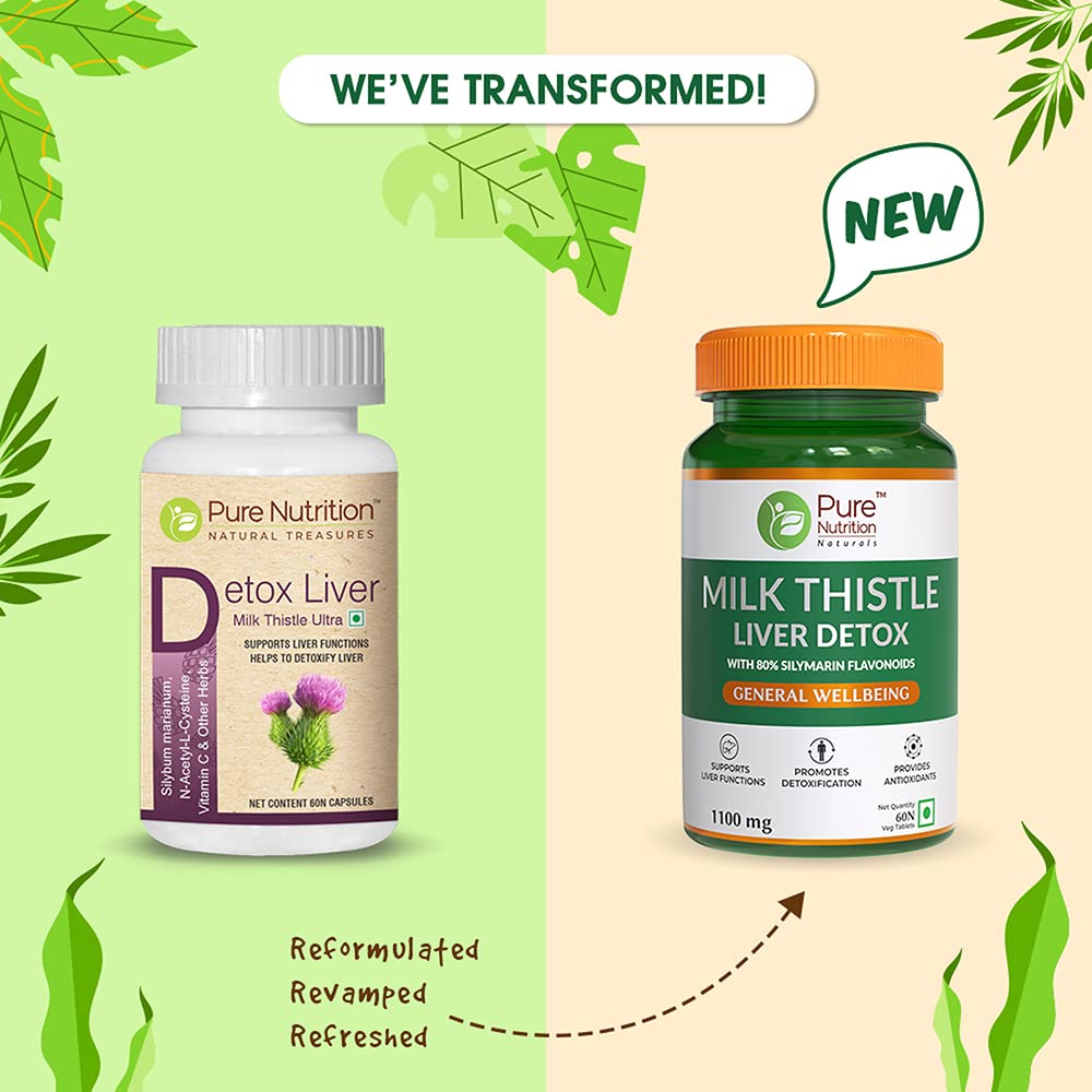 Pure Nutrition Naturals Milk Thistle Liver Detox Veg Tablets
