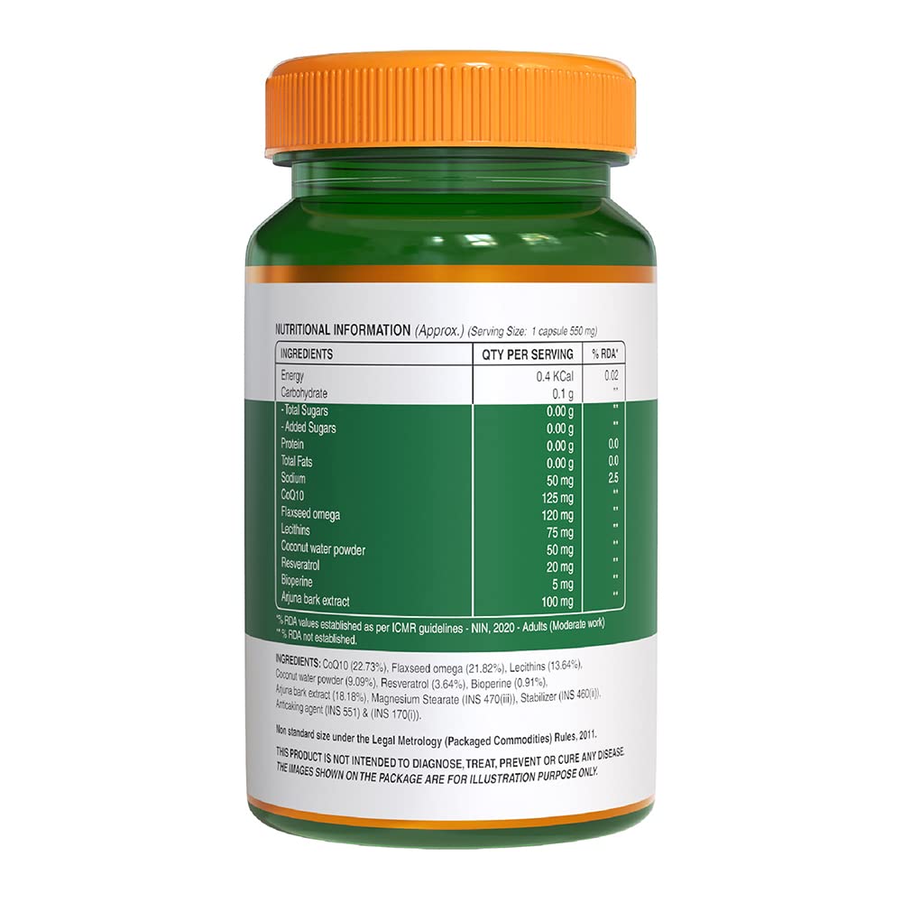 Pure Nutrition Bio Coenzyme Q10 125 mg Veg Capsules