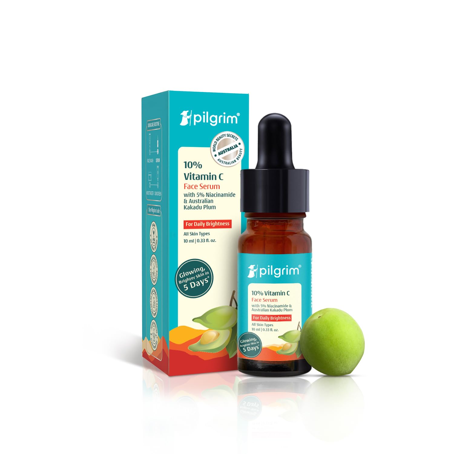 Pilgrim 10% Vitamin C Face Serum For Daily Brightness 5% Niacinamide