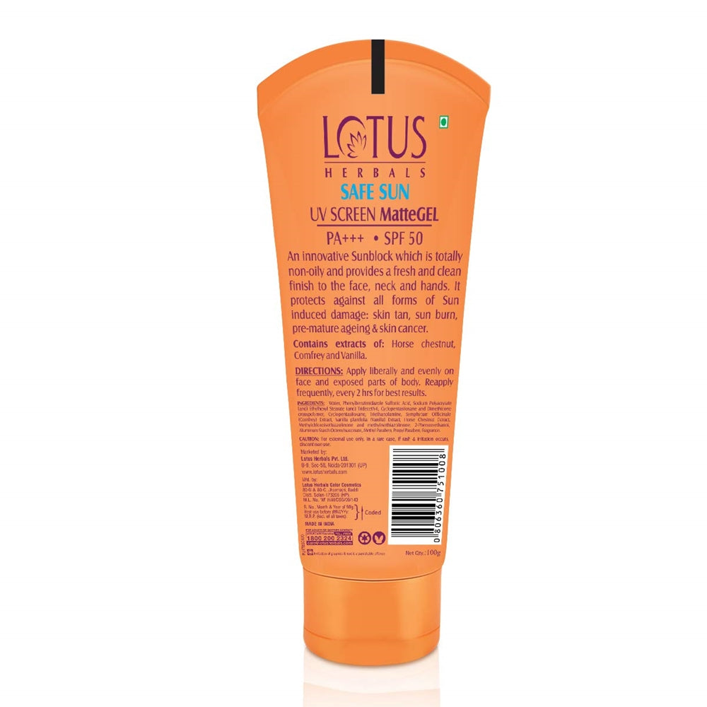 Buy Lotus Herbals Safe Sun Invisible Matte Gel Sunscreen SPF 50 PA+++ from DrMediCart, Ship from India to USA