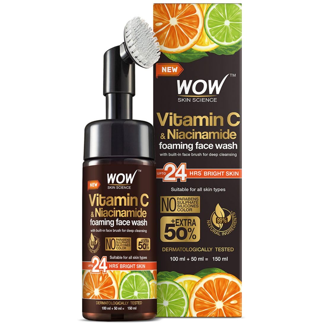 Wow Skin Science Brightening Vitamin C Foaming Face Wash - Drmedicart