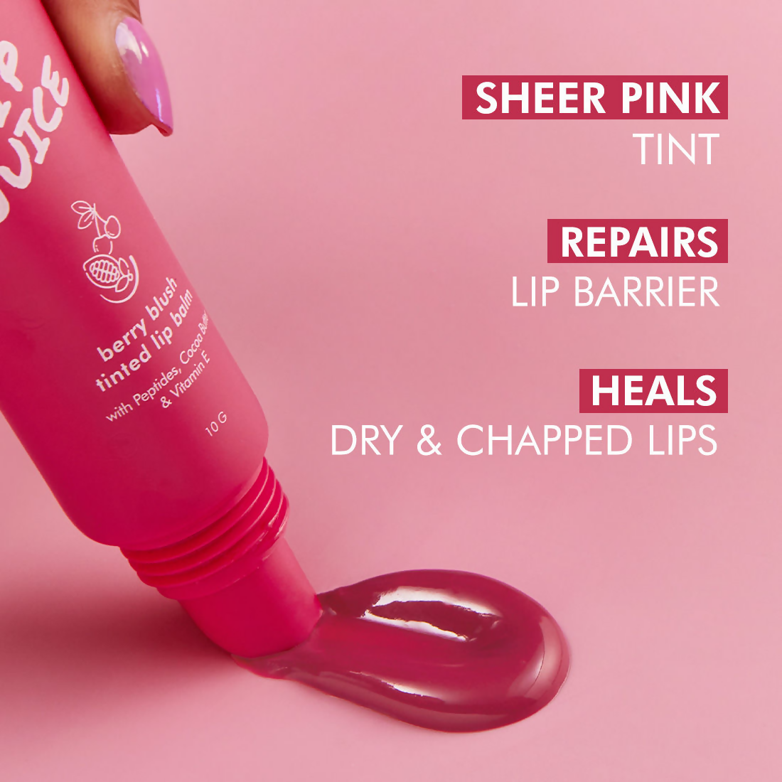 mCaffeine Lip Juice Tinted Lip Balm - Berry Blush
