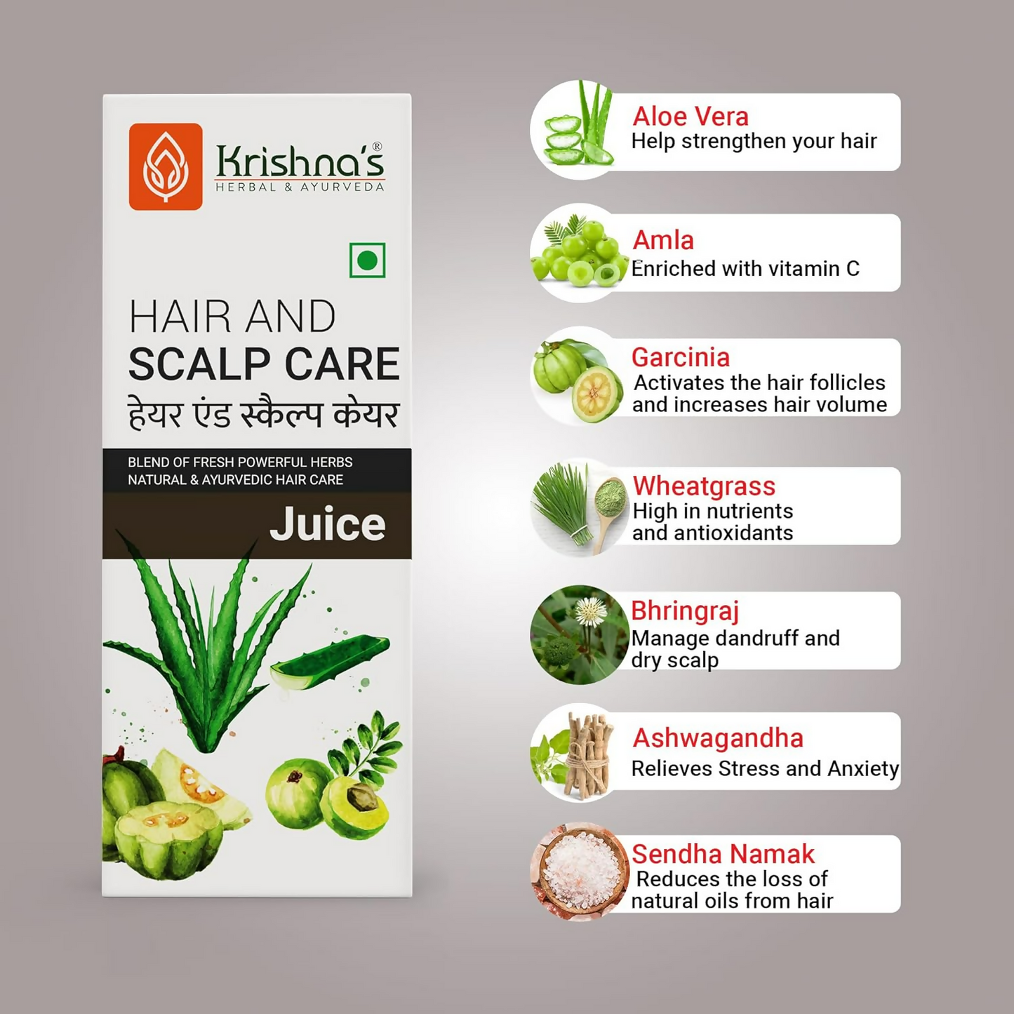Krishna'S Herbal & Ayurveda Hair & Scalp Care Juice