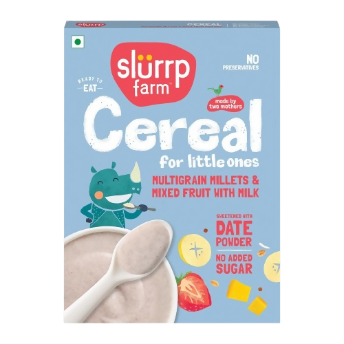 Slurrp Farm Multigrain Millets and Mixed Fruit Cereal with Milk