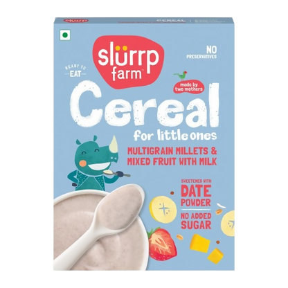 Slurrp Farm Multigrain Millets and Mixed Fruit Cereal with Milk