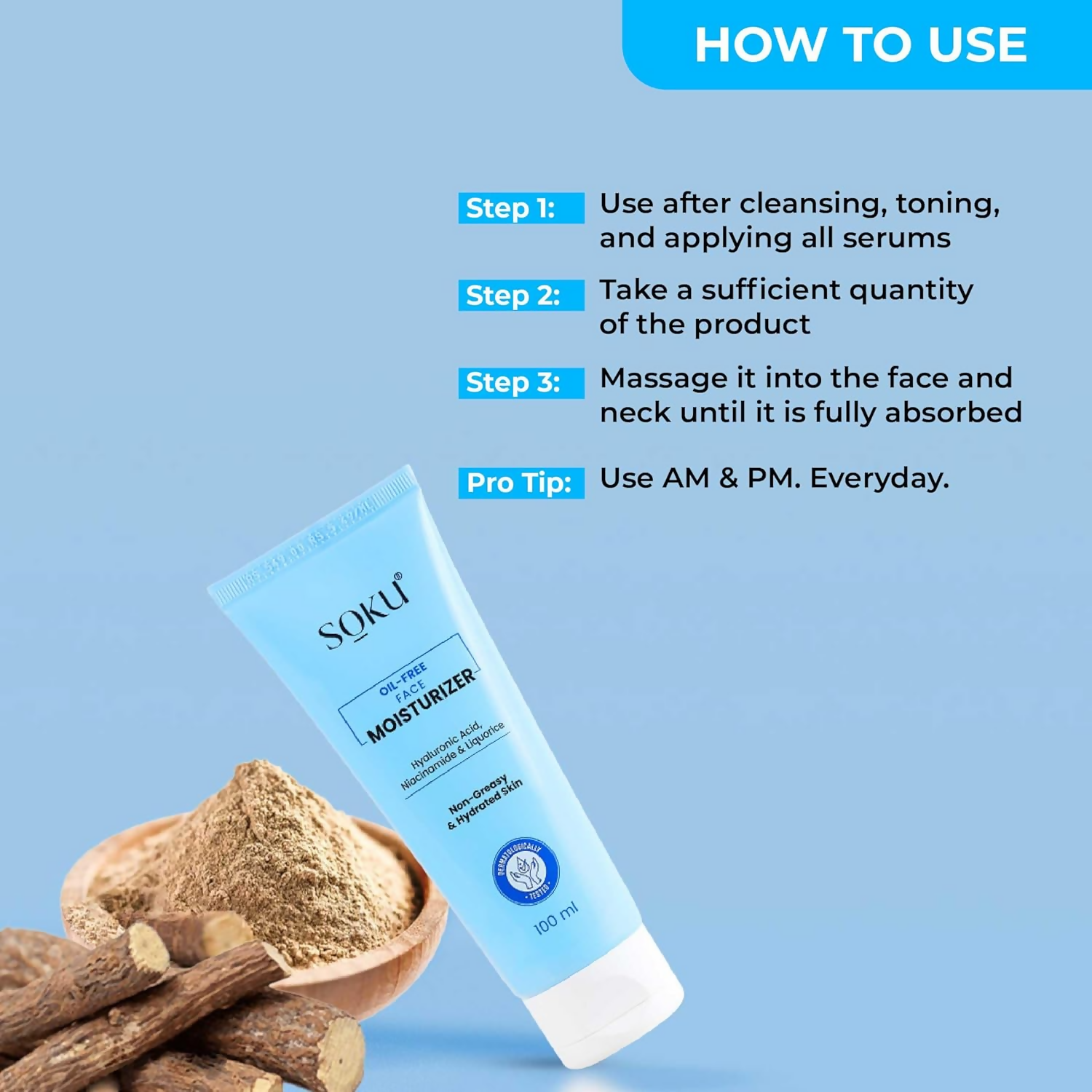 SOKU Oil Free Face Moisturizer Cream