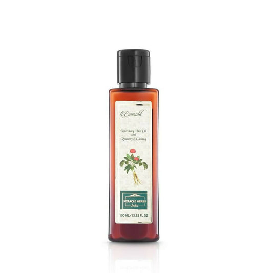 Miracle Herbs Emerald Nourishing Hair Oil With Rosmery And Ginseng