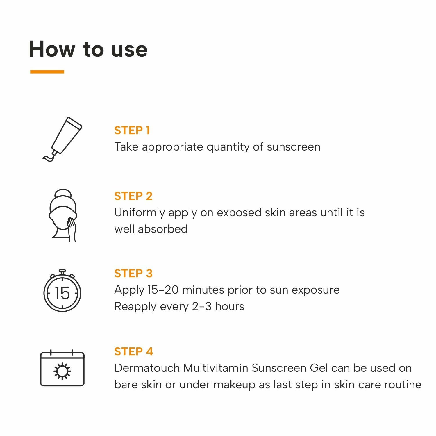 Dermatouch Multivitamin SPF 50 PA+++ Sunscreen Gel