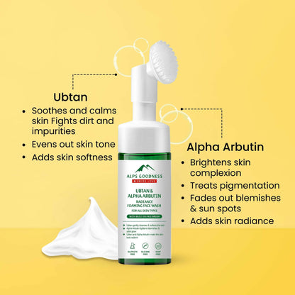 alps goodness ubtan alpha arbutin radiance foaming face wash buy in usa