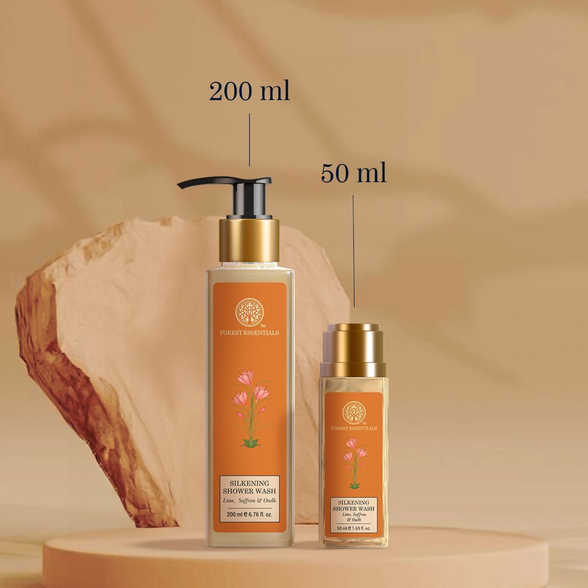 Forest Essentials Silkening Shower Wash Lime Saffron & Oudh - Drmedicart