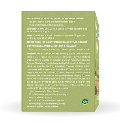 Nutriorg Certified Organic Stevia Powder