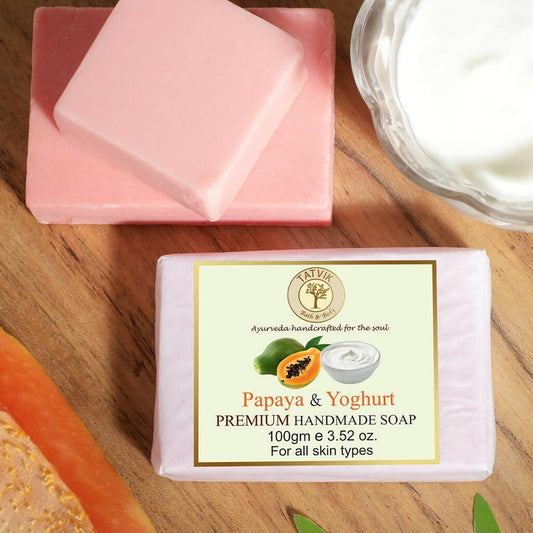 Buy Tatvik Ayurveda Papaya & Yogurt Soap from DrMediCart, Ship from India to USA