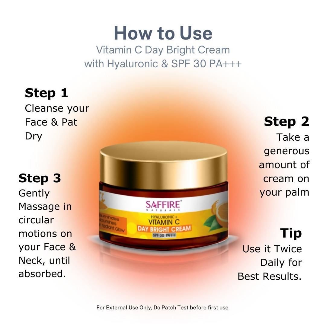 Saffire Naturals Hyaluronic + Vitamin C Day Bright Cream