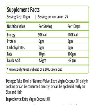 Nature's Velvet Extra Virgin Coconut Oil
