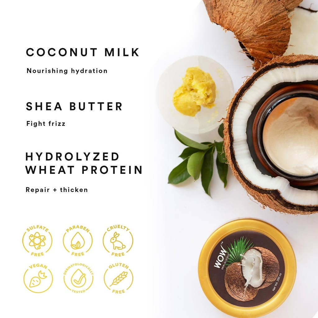 Wow Skin Science Coconut Milk Hair Mask - Drmedicart