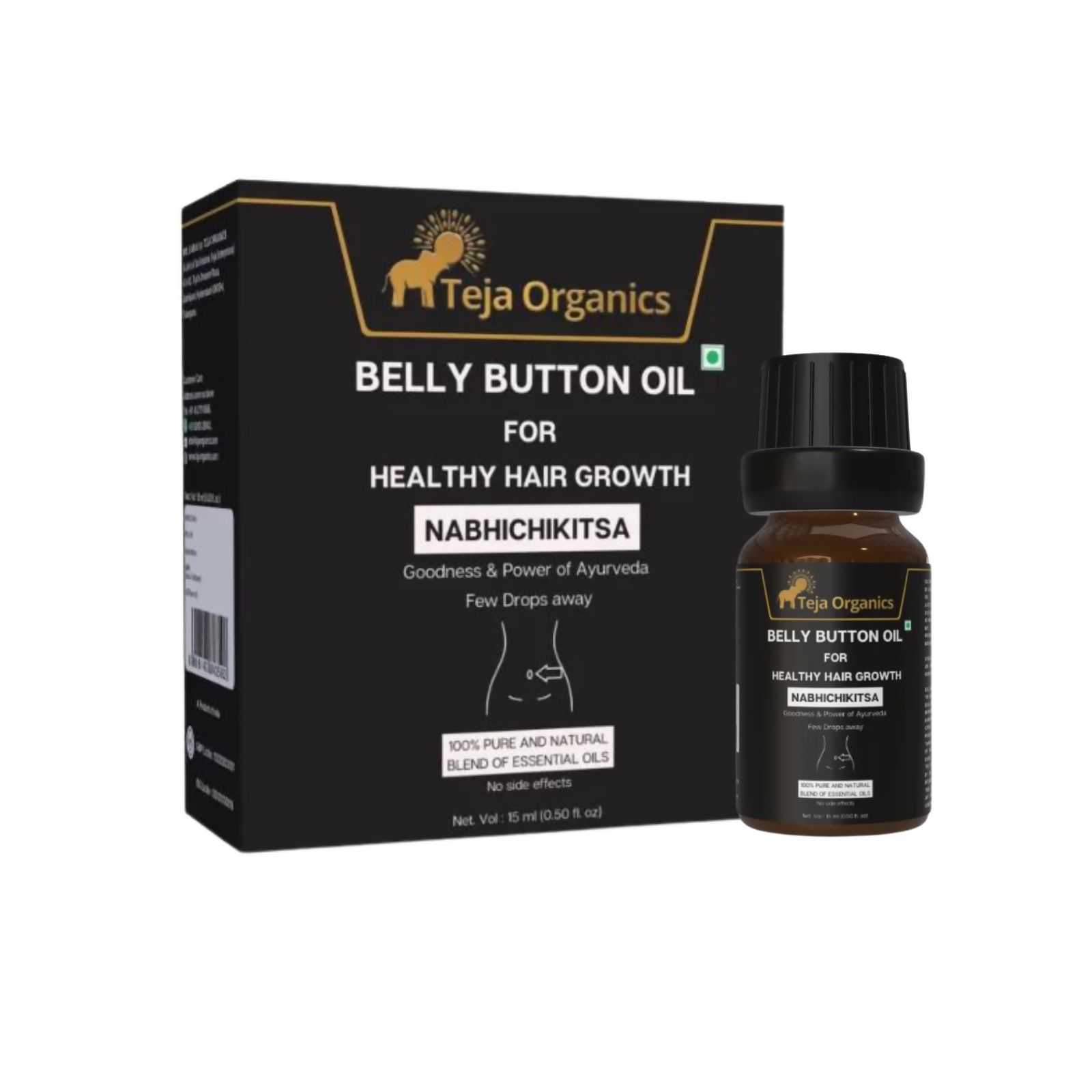 Teja Organics Belly Button Oil For Healthy Hair Growth