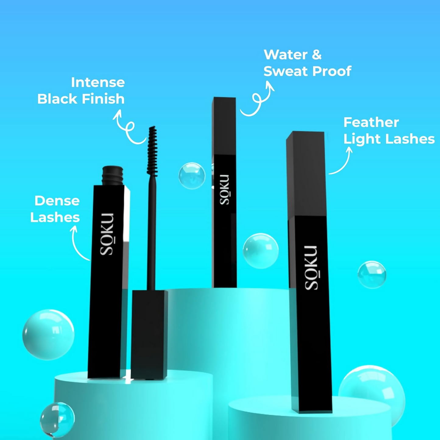 SOKU Lush Laminate Volume Intense Jet Black Mascara Volumizing