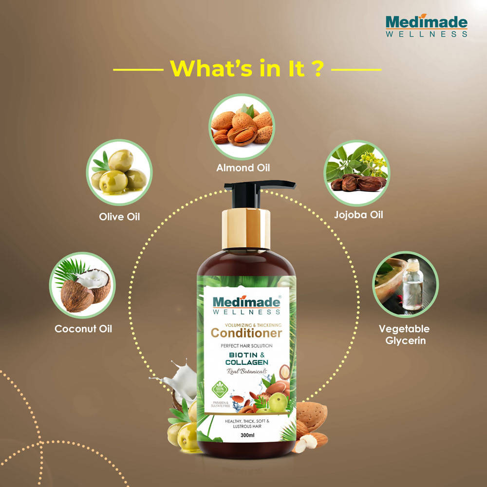 Medimade Wellness Volumizing and Thickening Hair Conditioner with Biotin & Collagen - DrMediCart