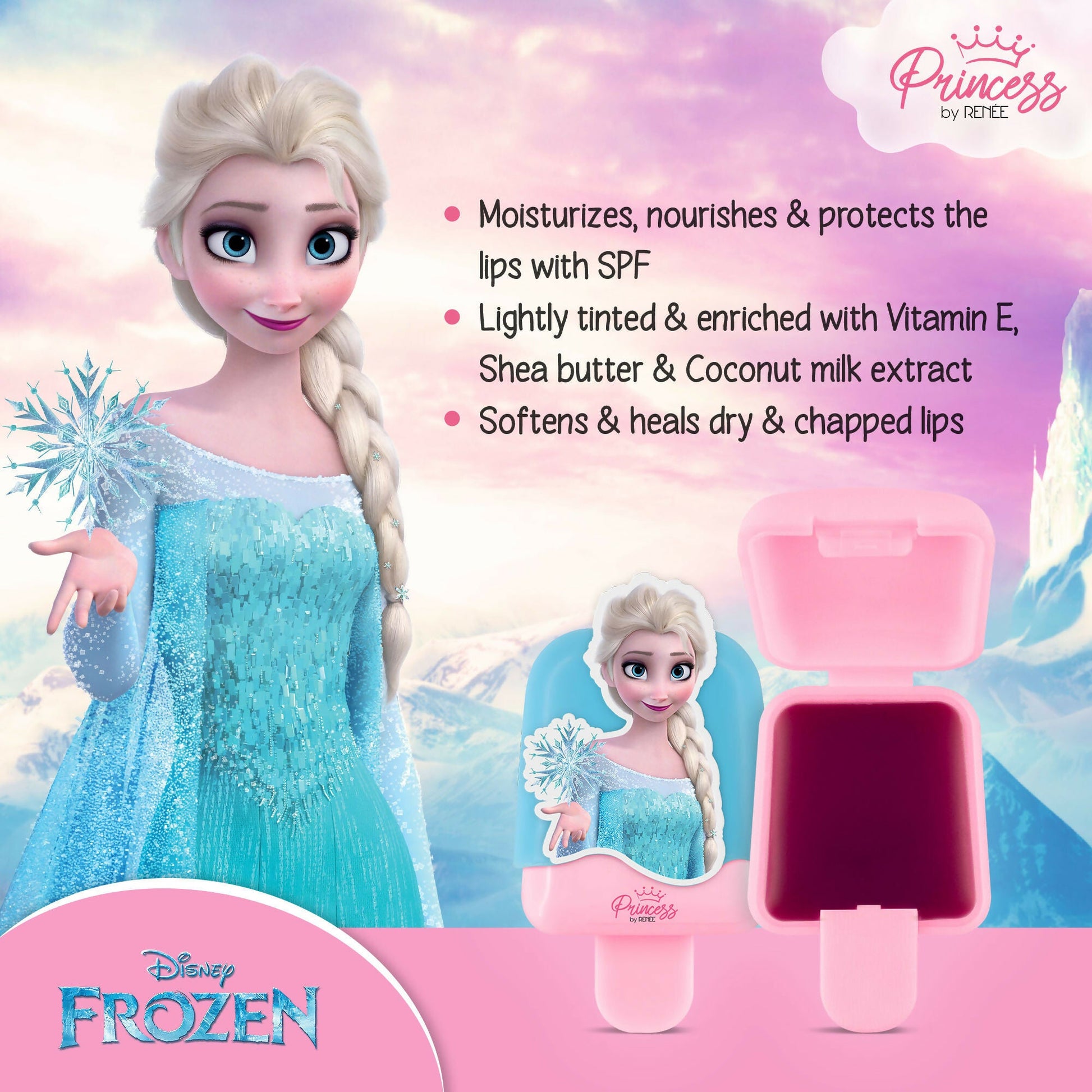 Renee Cosmetics Disney Frozen Princess Popsicle Elsa Lip Balm