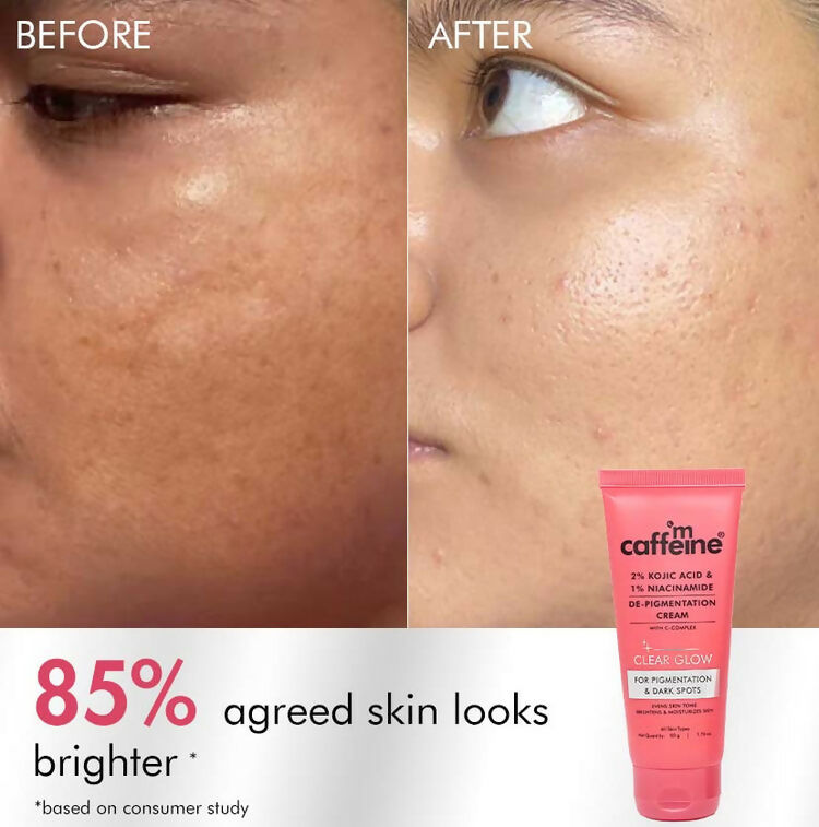 mCaffeine Clear Glow 2% Kojic Acid,1% Niacinamide De-Pigmentation Cream