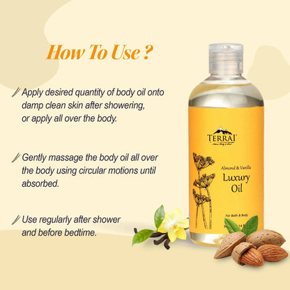 Terrai Almond & Vanilla Luxury Body Oil