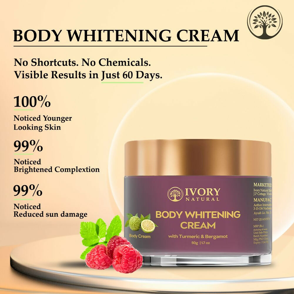 Ivory Natural Body Whitening Cream - Achieve Even Skin Tone And Smooth Texture For A Radiant Glow
