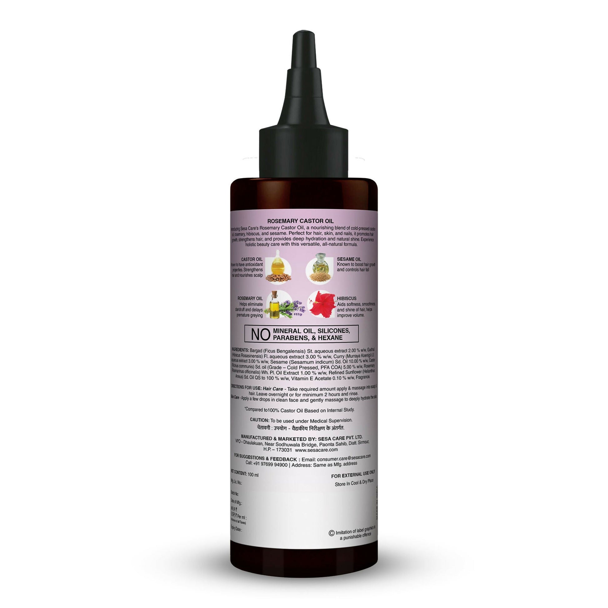 Sesa Ayurvedic Rosemary Hair Oil With Castor Oil