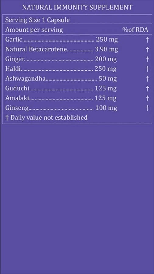 Purayati Natural Immunity Supplement Capsules