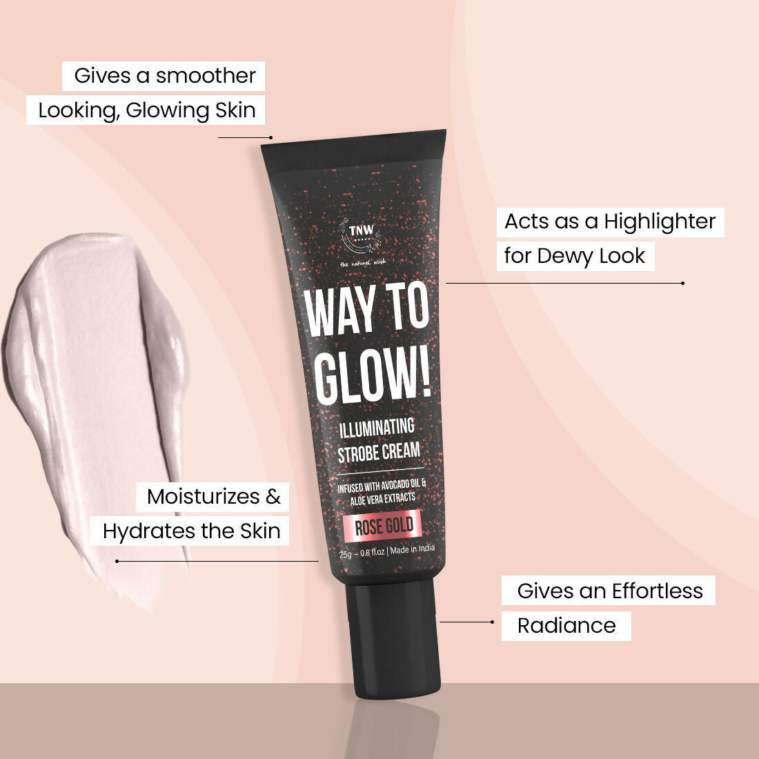 The Natural Wash Way To Glow! Illuminating Strobe Cream - 01 Rose Gold
