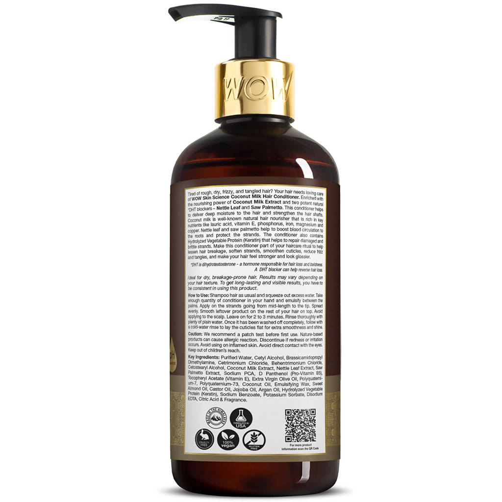 Wow Skin Science Coconut Milk Hair Conditioner - Drmedicart