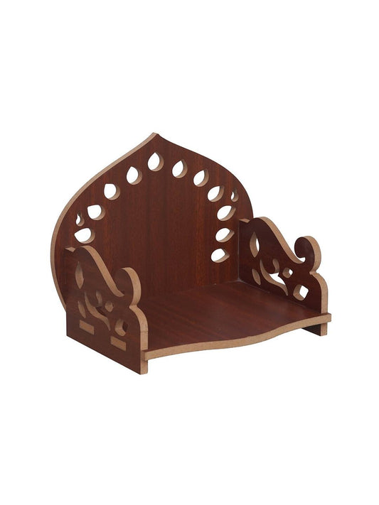 eCraftIndia Brown Decorative Wooden Pooja Temple