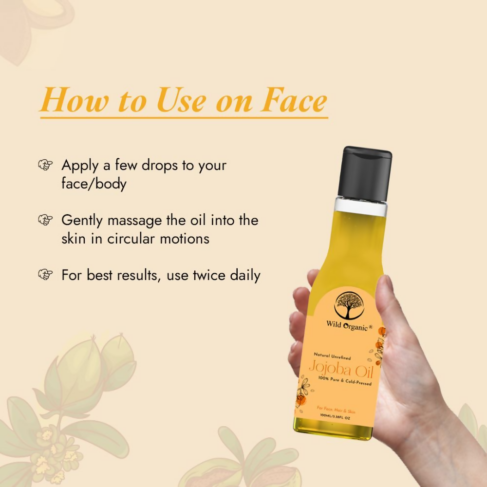Wild Organic Cold Pressed Unrefined Jojoba Oil