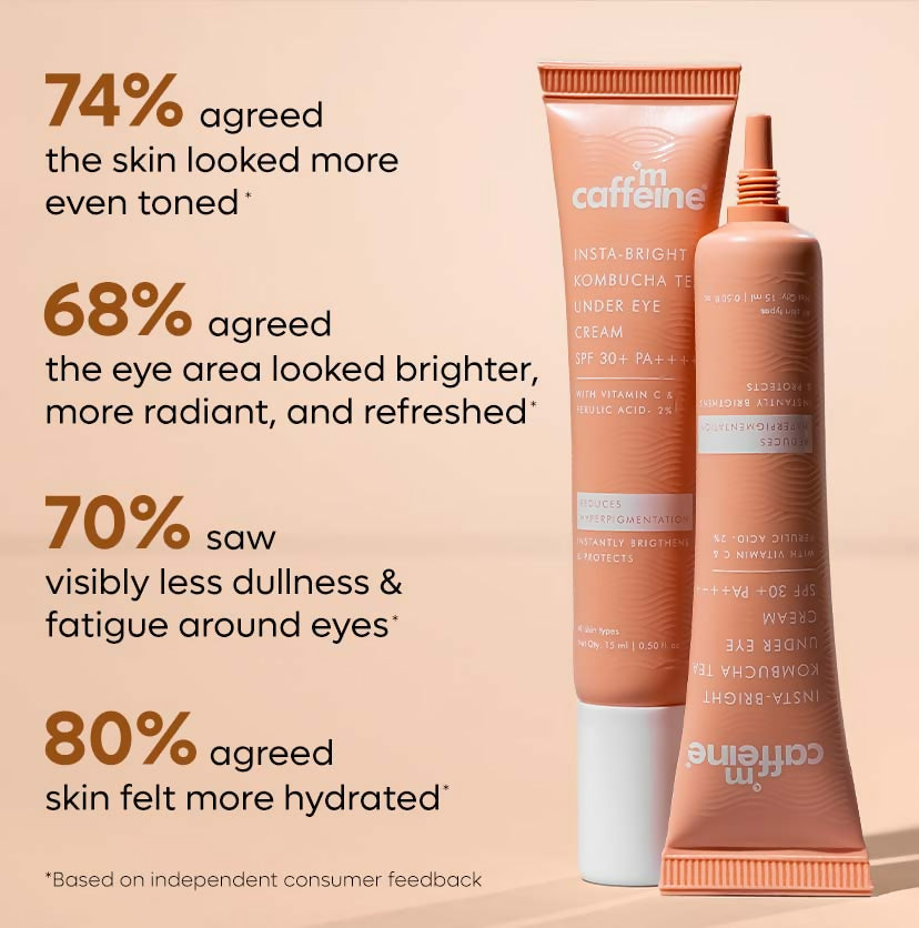 mCaffeine Insta-Bright Kombucha Tea Under Eye Cream SPF 30+ PA++++